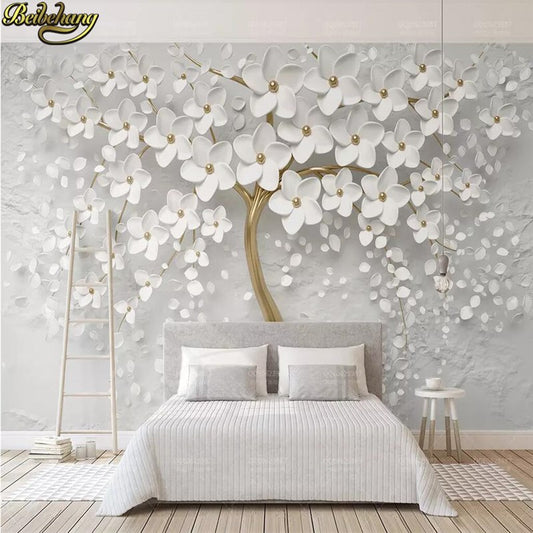 Avikalp Exclusive AWZ0336 3D White Bloom Flower Tree Nature Background –  Avikalp International - 3D Wallpapers