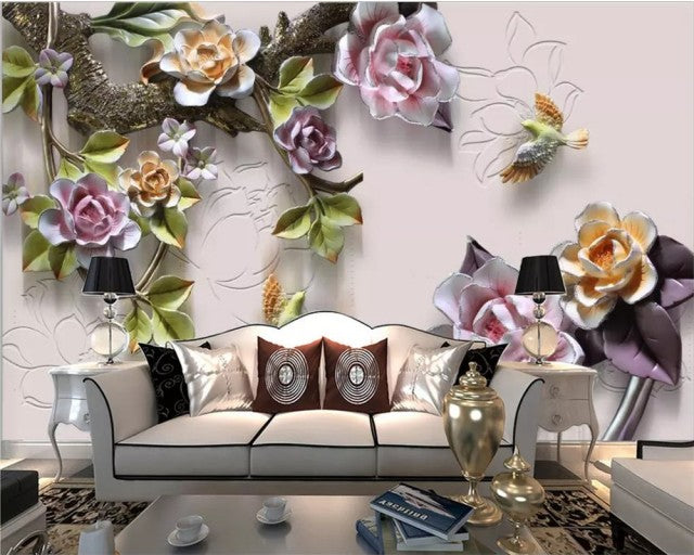 Avikalp Exclusive AWZ0378 3D Wallpaper Embossed Floral Wallpaper Home –  Avikalp International - 3D Wallpapers