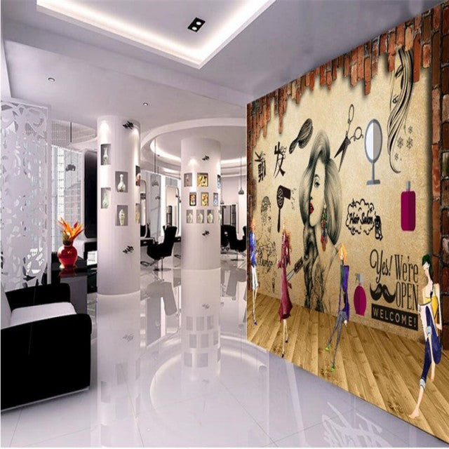 Avikalp Exclusive AWZ0387 3D Wallpaper Hair Salon Beauty Salon Hairdre –  Avikalp International - 3D Wallpapers
