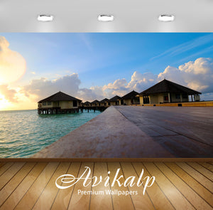 Avikalp Exclusive Premium paradise HD Wallpapers for Living room, Hall, Kids Room, Kitchen, TV Backg
