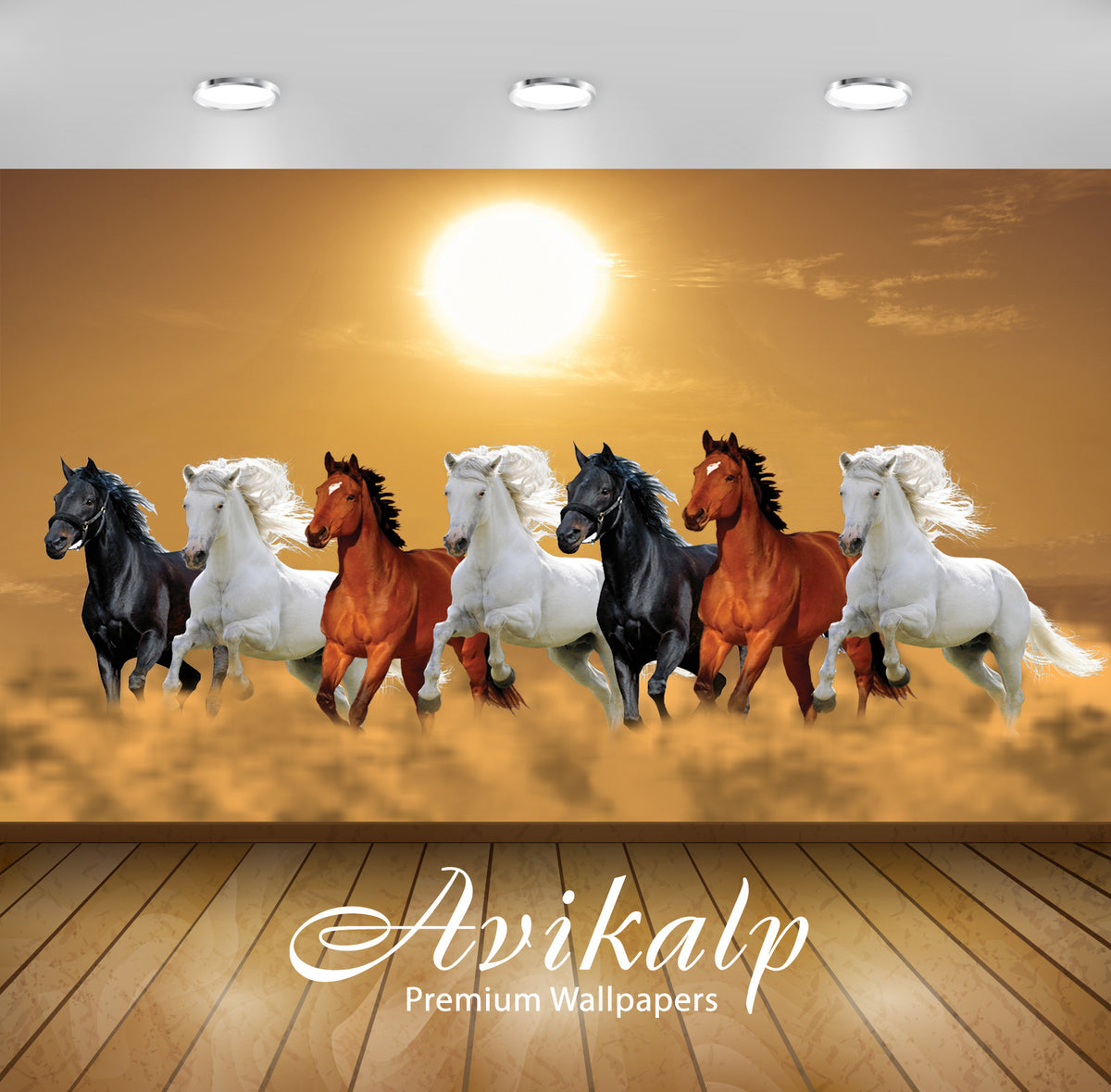 Avikalp Exclusive Awi3249 Seven running horses vastu 7 horses seven ho