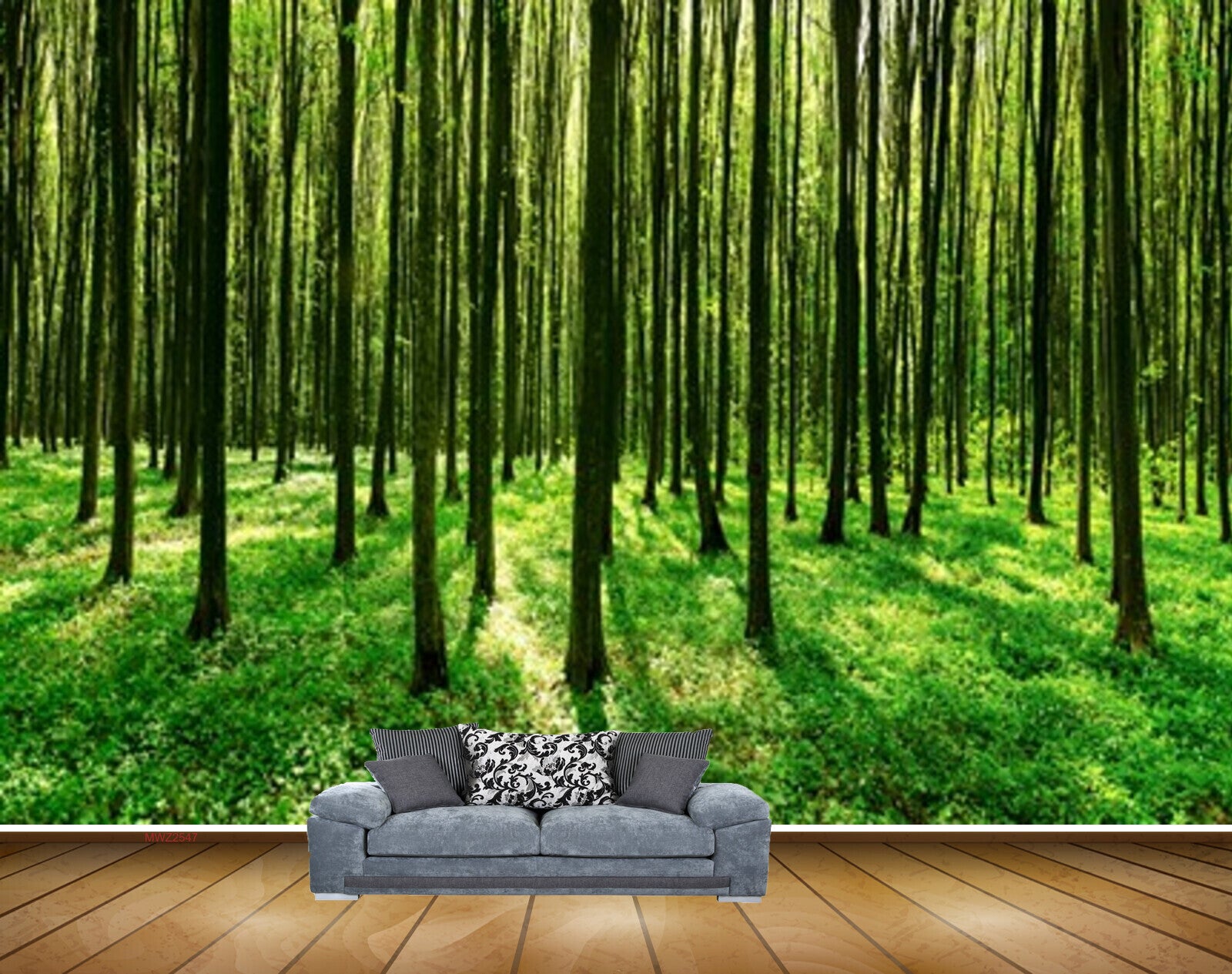 Buy WISDOM Custom Photo Wallpaper 3D Green Forest Nature Landscape Large  Murals Living Room Sofa Bedroom Modern Wall Painting Home Decor Online at  Low Prices in India  Amazonin