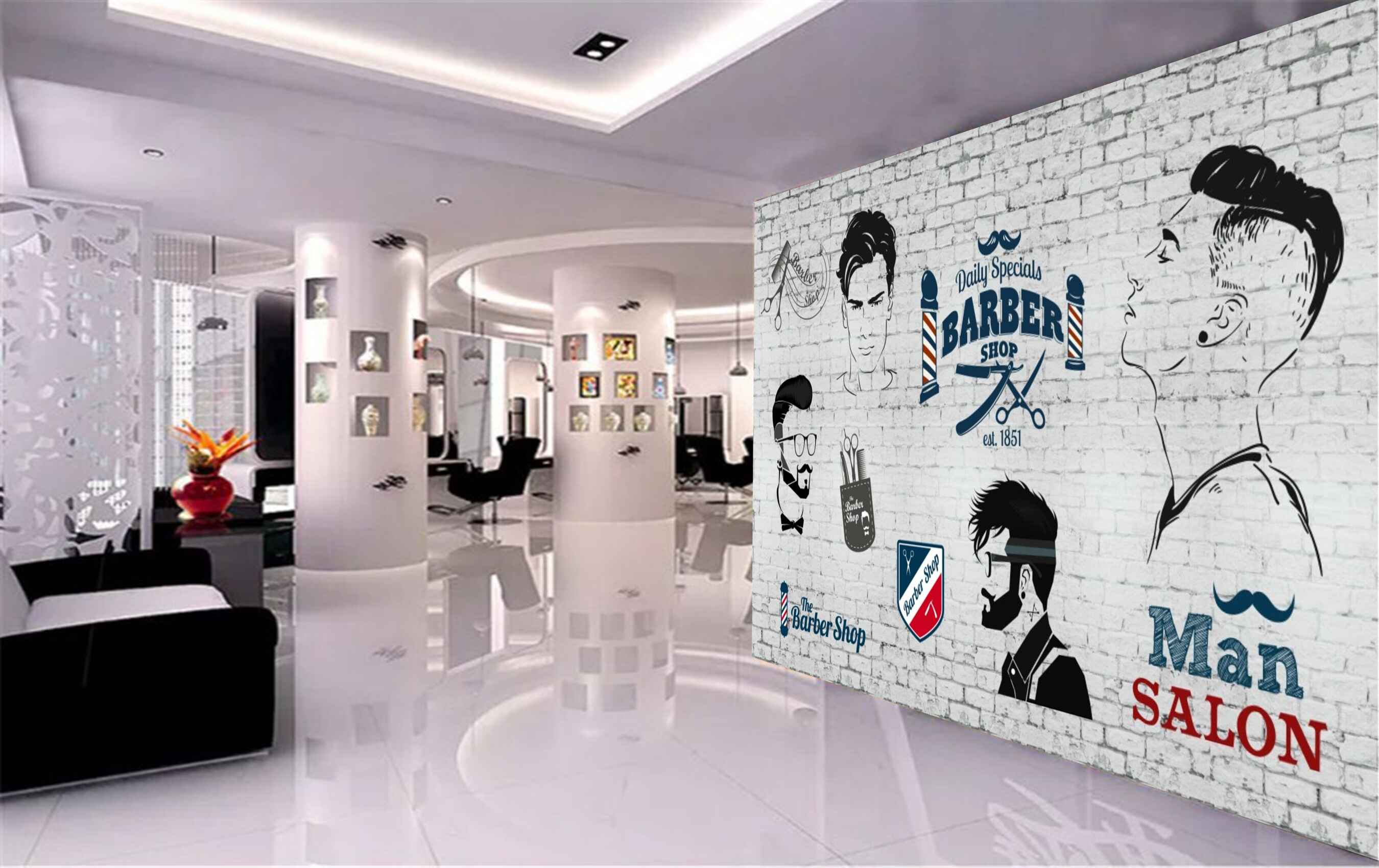 3D Black Comb 1425 Barber Shop Wall Murals  AJ Wallpaper