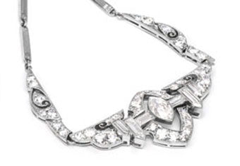 Vintage Platinum Art Deco Necklace