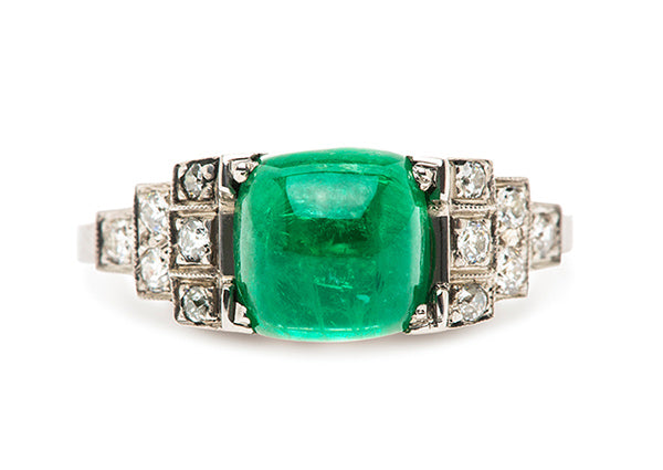 vintage emerald engagement ring