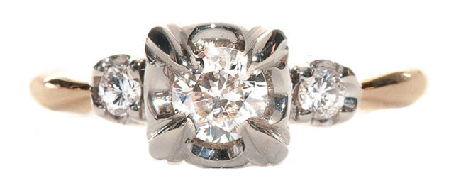 Inexpensive Vintage Engagement Ring | Three Stone Vintage Engagement Ring | Oxford