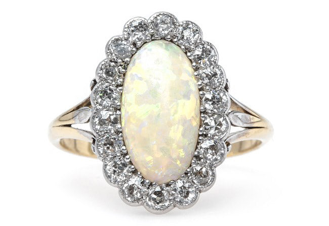 Vintage Victorian Opal Halo Ring | Argyle