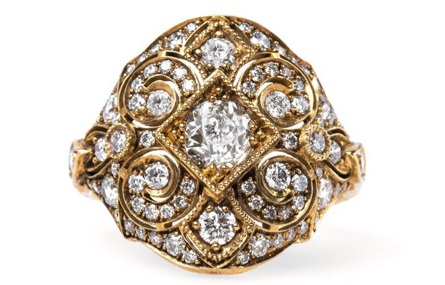 Vintage Inspired Bombe Style Engagement Ring | Bel Air
