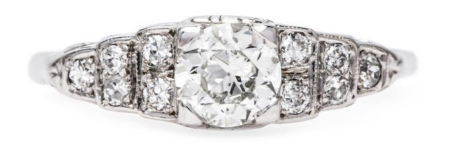 Vintage Art Deco Platinum & Diamond Engagement Ring | Lauriston