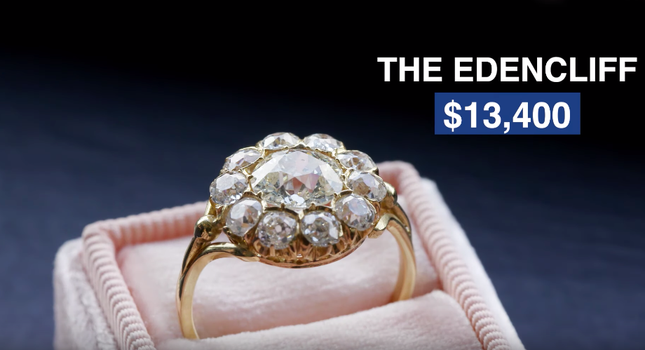 Edencliff | buzzfeed worth it features trumpet & horn vintage engagement ring