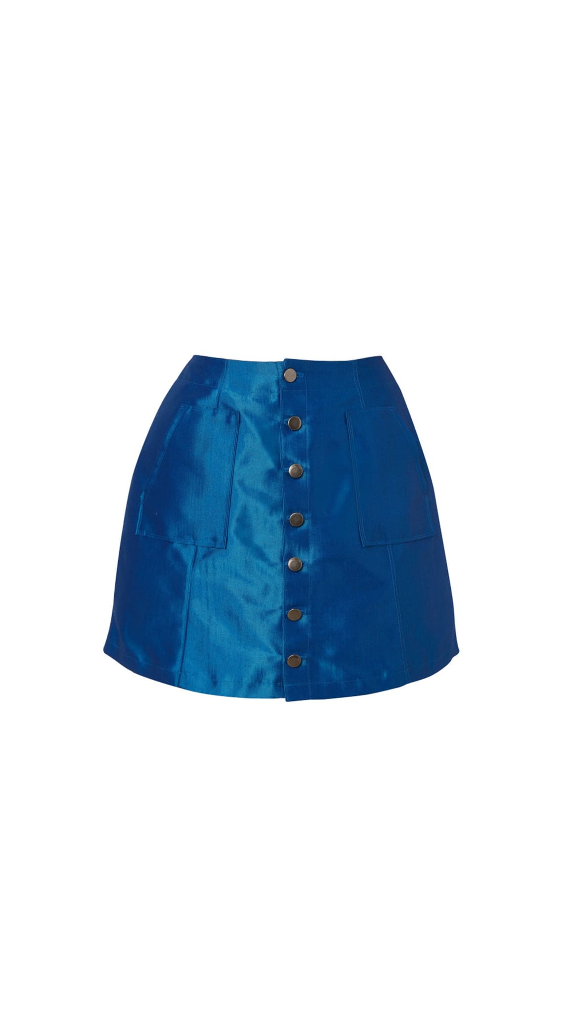 metallic denim skirt