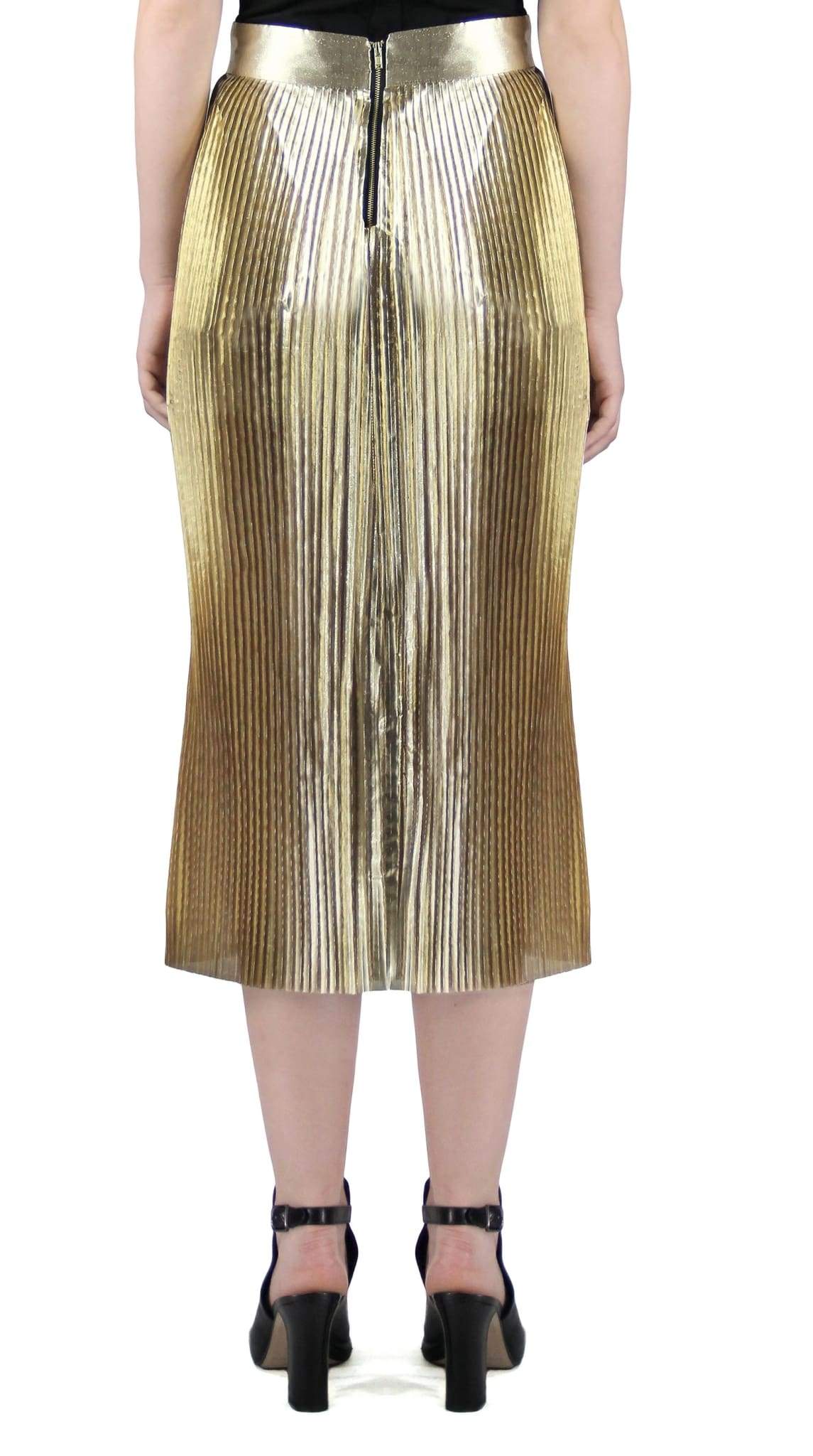 gold skirt material
