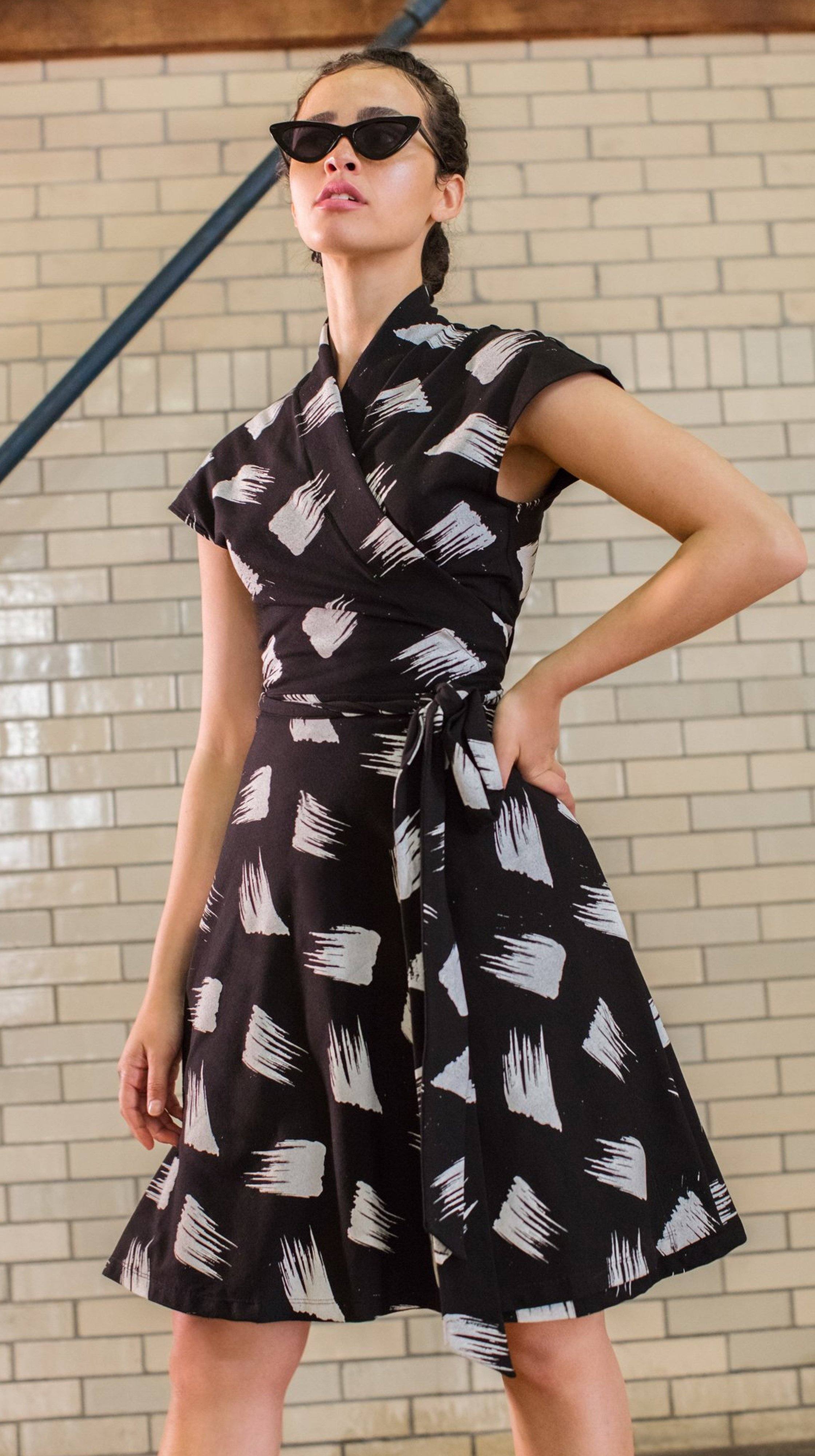 white print dresses