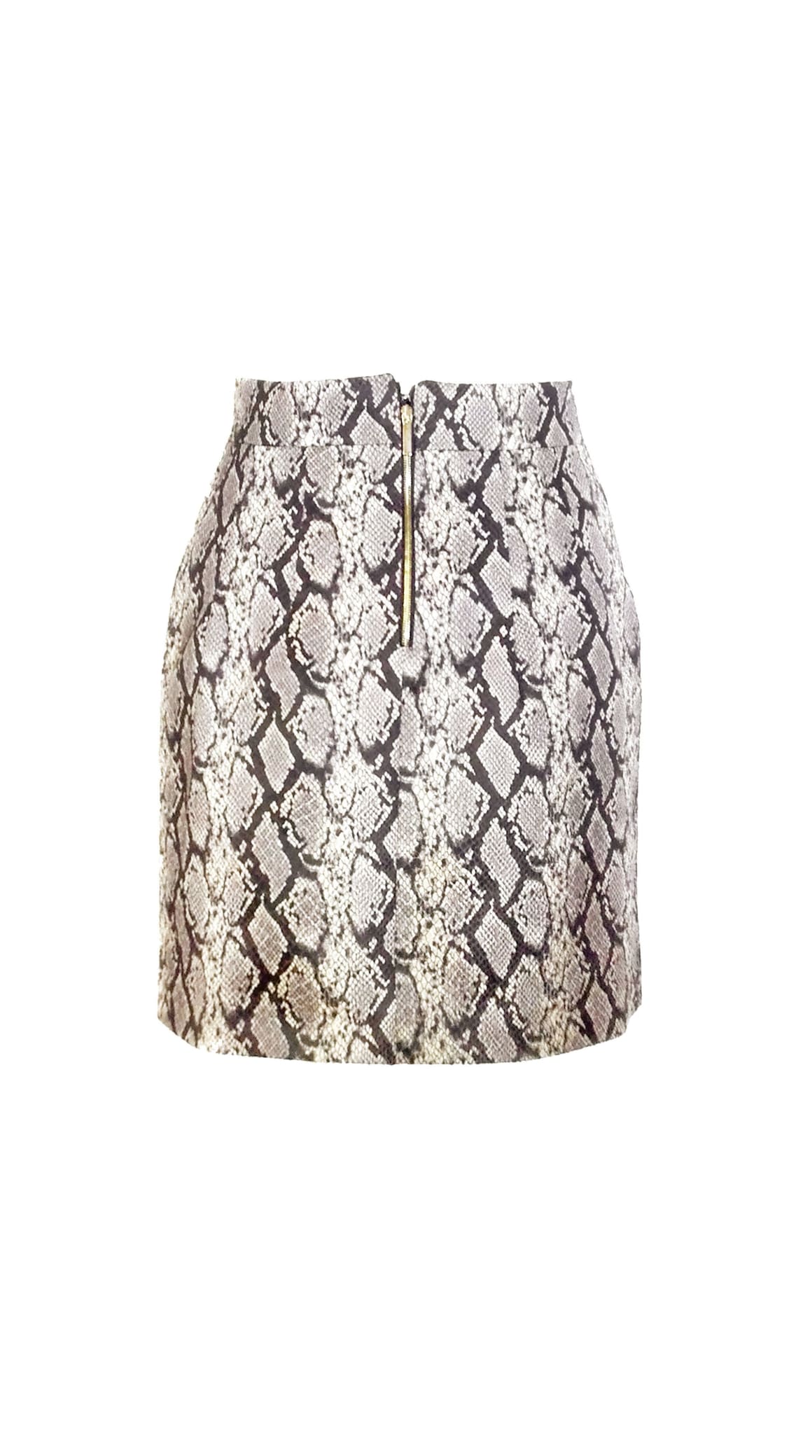 snakeskin zipper skirt