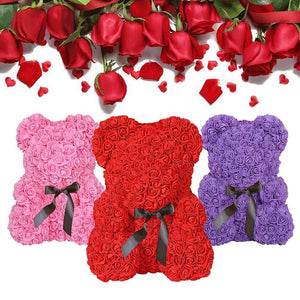 valentines rose teddy bear