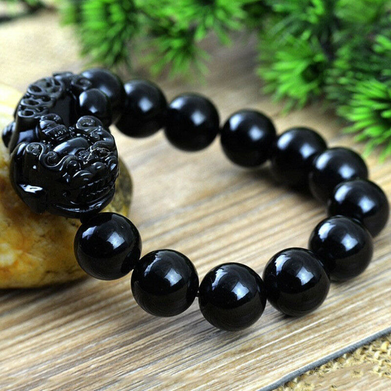 feng shui black obsidian bracelet buddha power store