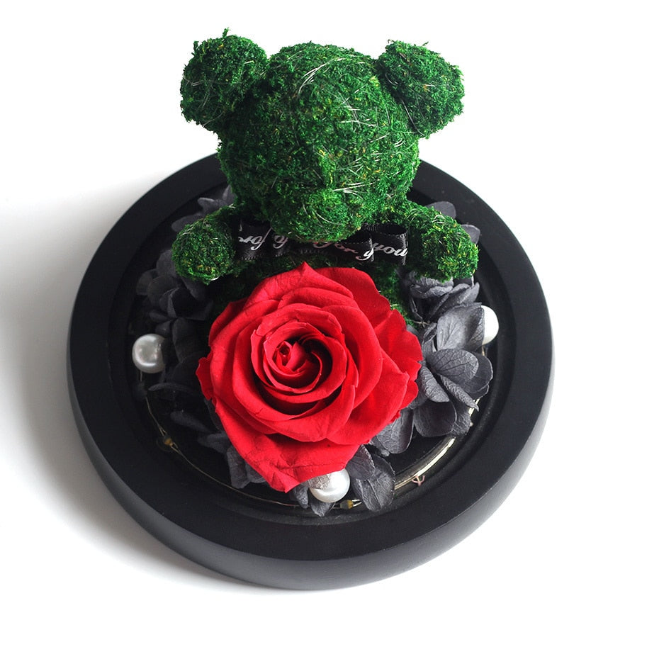 flower rose teddy bear