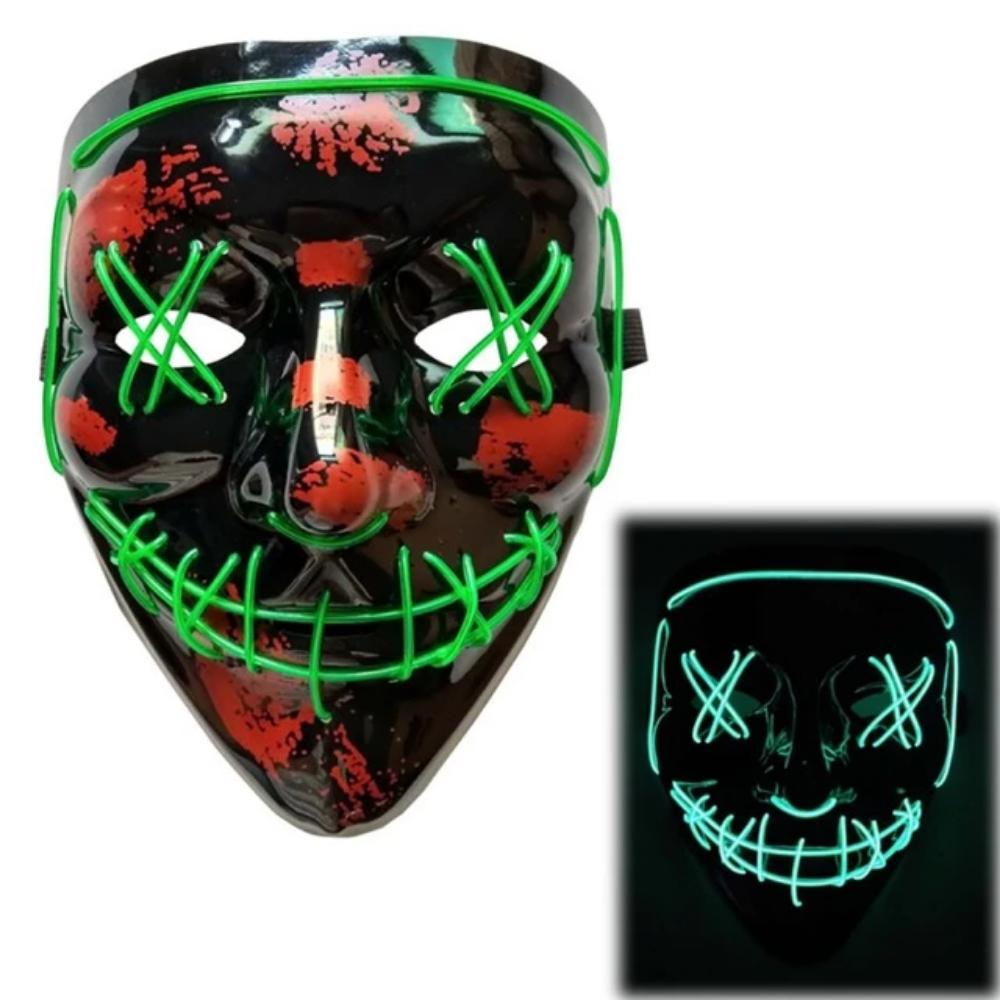 Halloween Purge Mask LED Costume Light Up Party Cosplay Fathers Rave ...