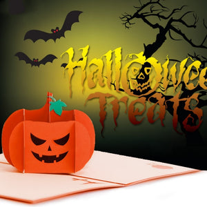 Halloween Pumpkin 3d Pop Up Gift Card