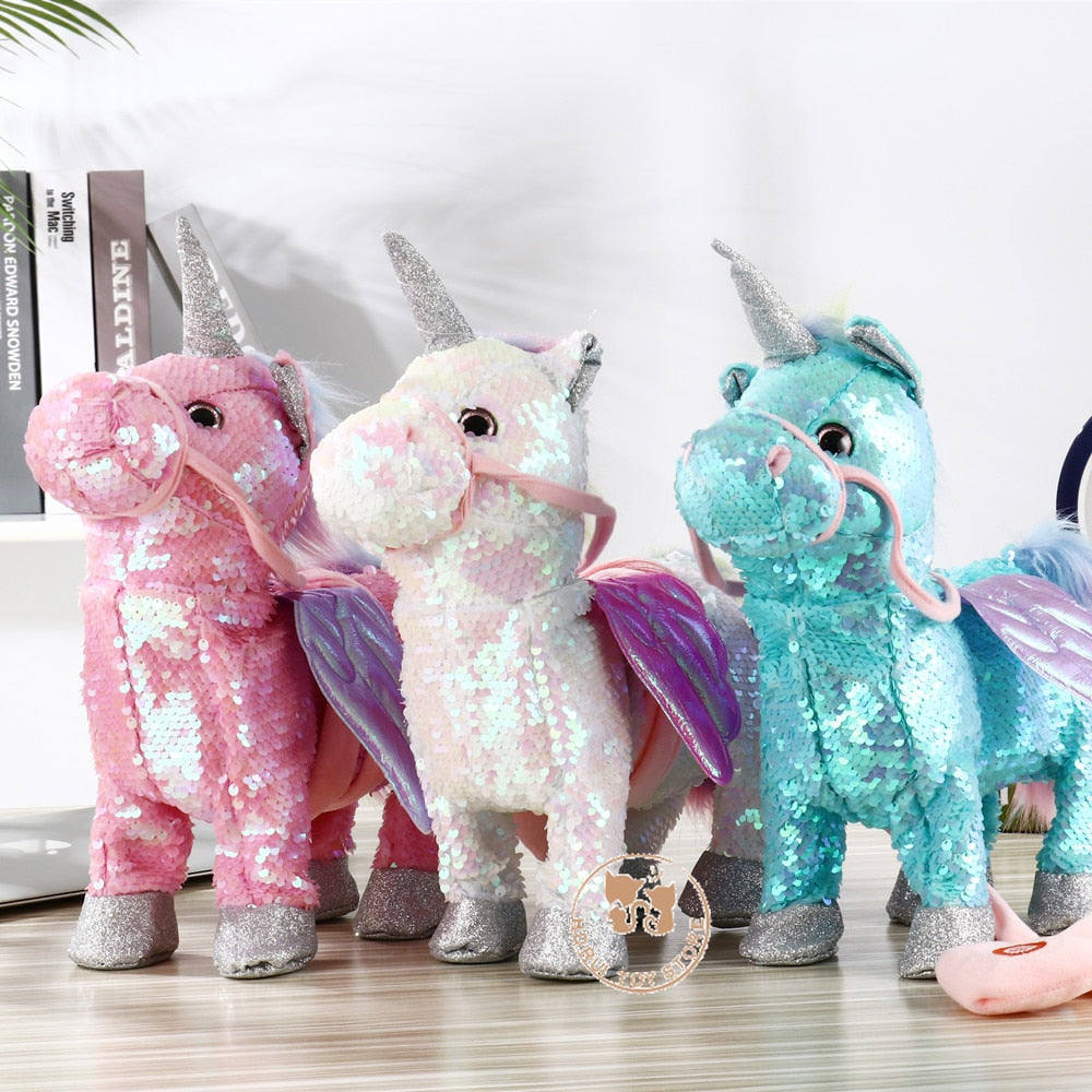 unicorn sequin teddy