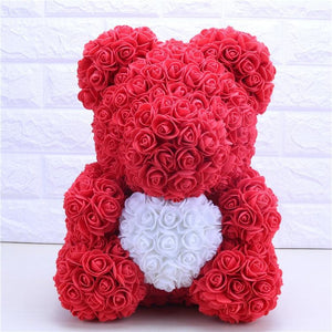 Rose Teddy Bear Plush Gift Santa Plaid Mothers Day Heart 40cm Teal Mom ...