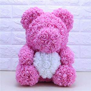 Rose Teddy Bear Plush Gift Santa Plaid Mothers Day Heart 40cm Teal Mom ...