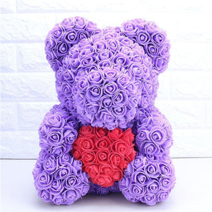 Rose Teddy Bear Plush Gift Santa Plaid Mothers Day Heart 40cm Teal Mom ...