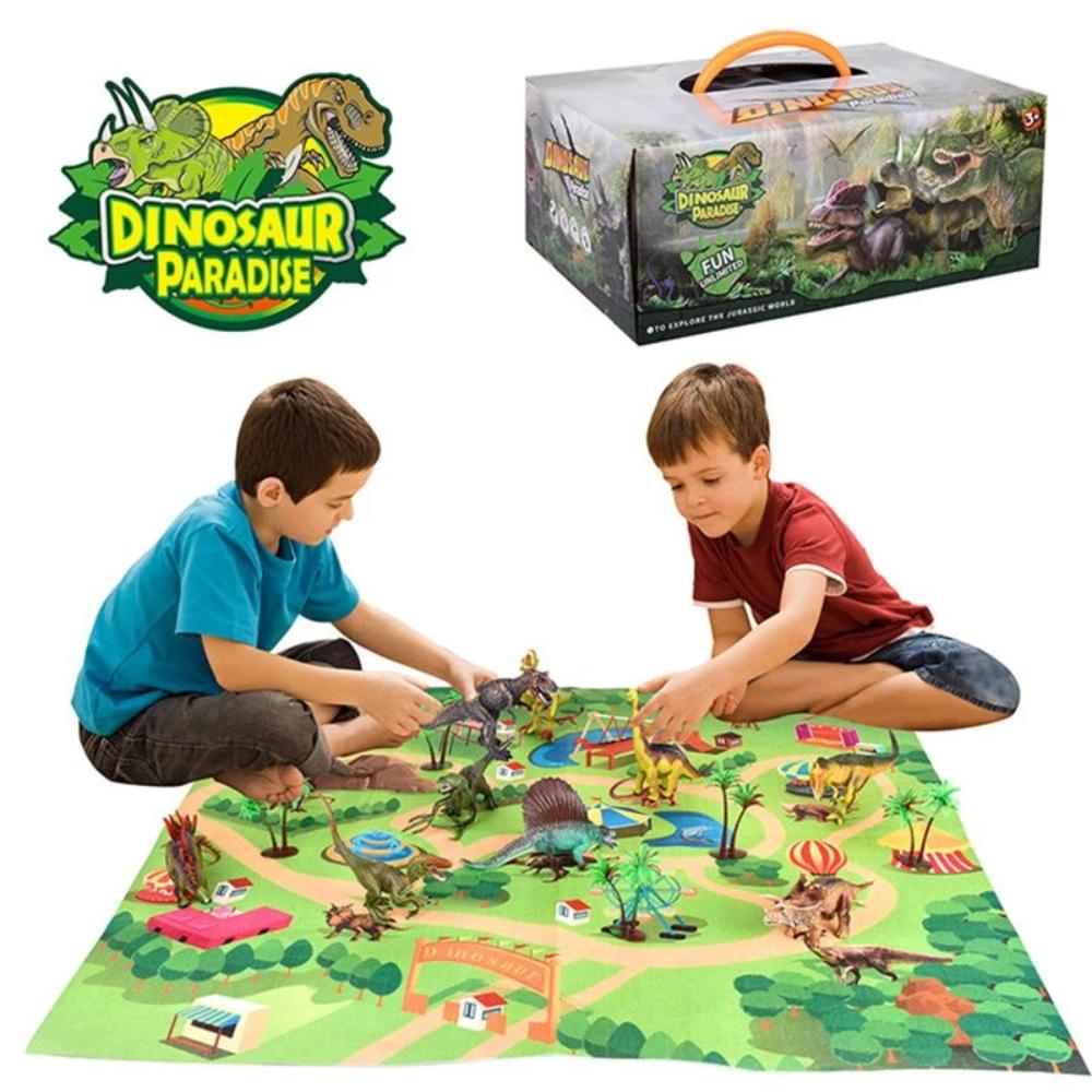 Dinosaur Paradise Box Play Mat T Rex Jurassic Park Raptor Triceratops Dan S Collectibles And More
