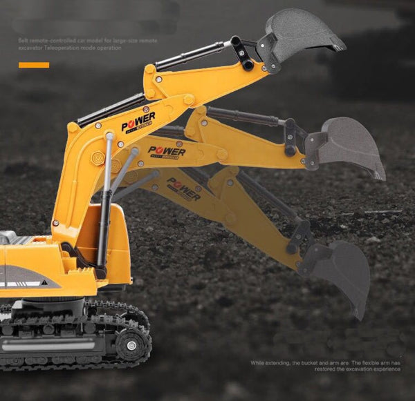Remote Control Excavator Tractor Backhoe Toy Car RC Fathers Day Kids ...