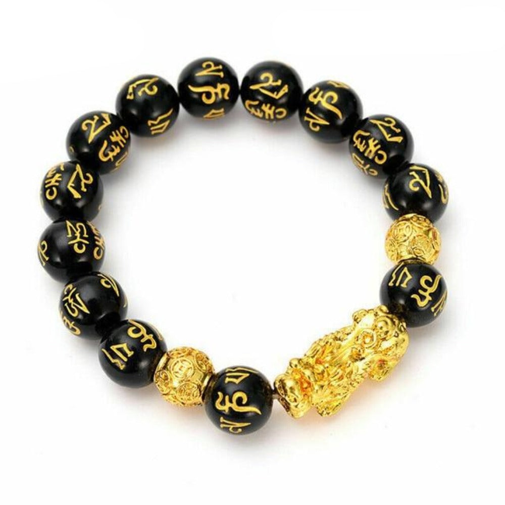feng shui black obsidian bracelet buddha power store
