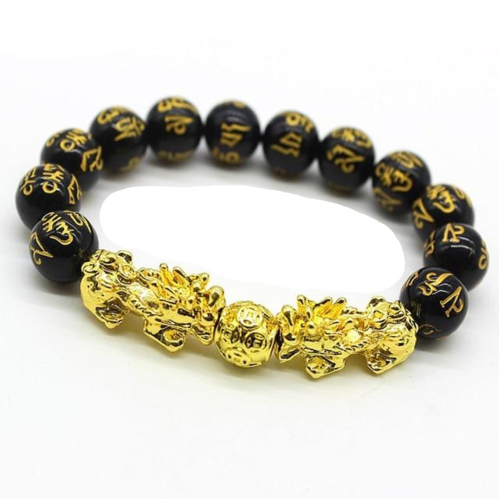 feng shui black obsidian bracelet buddha power store