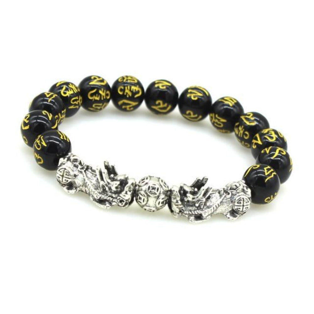feng shui pixiu black obsidian wealth bracelet