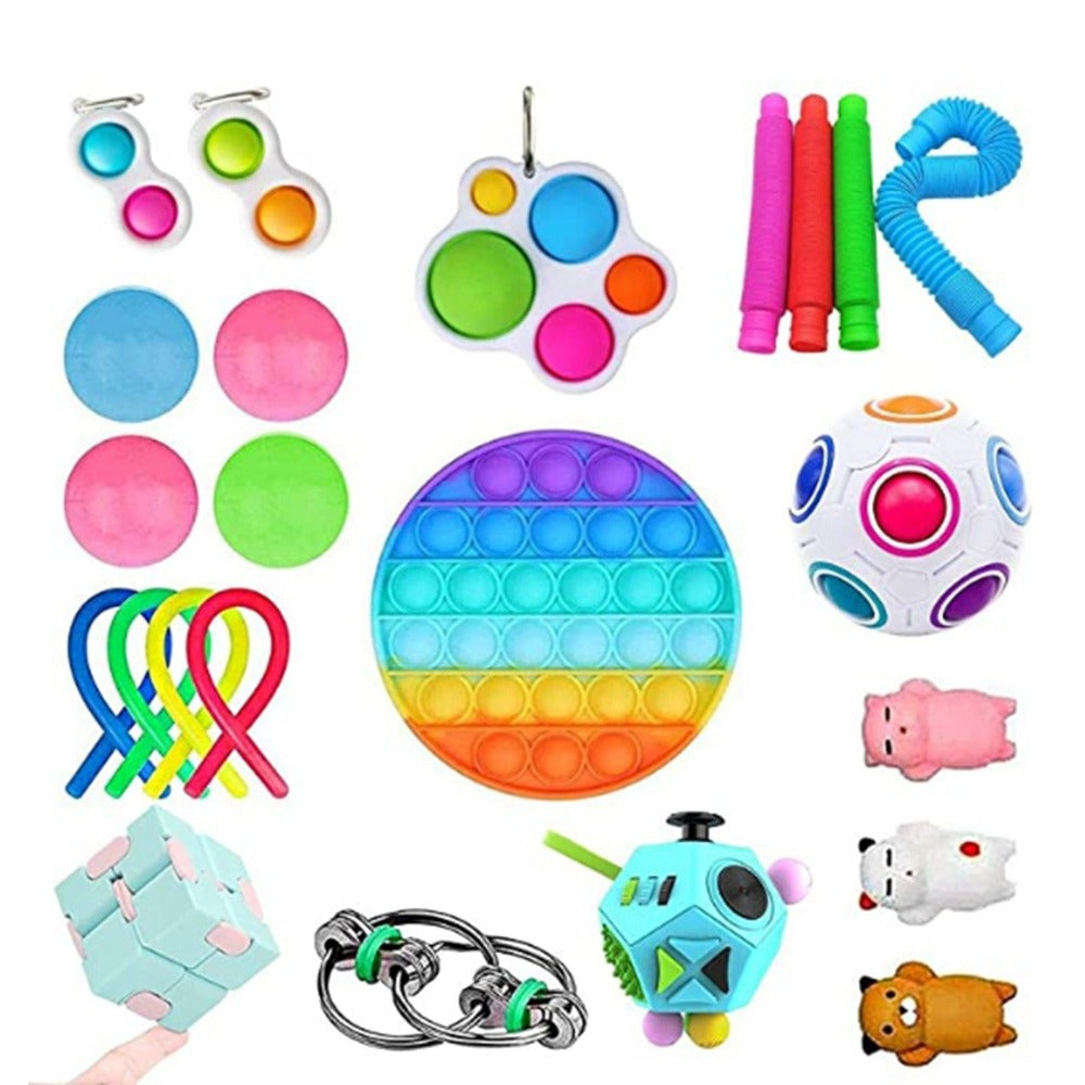 Fidget Toy Push Bubble Mega Variety Pack Pop Sensory Stress Box Snap ...