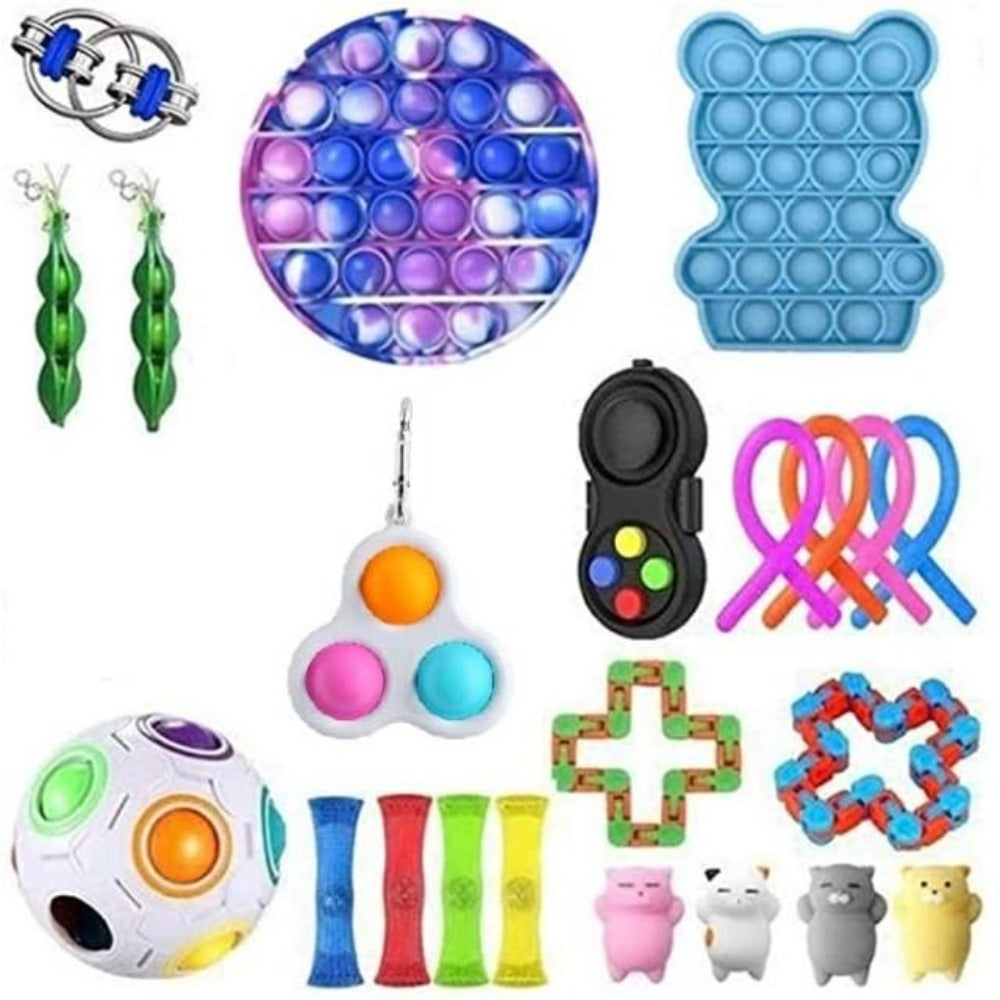 Fidget Toy Push Bubble Mega Variety Pack Pop Sensory Stress Box Snap ...