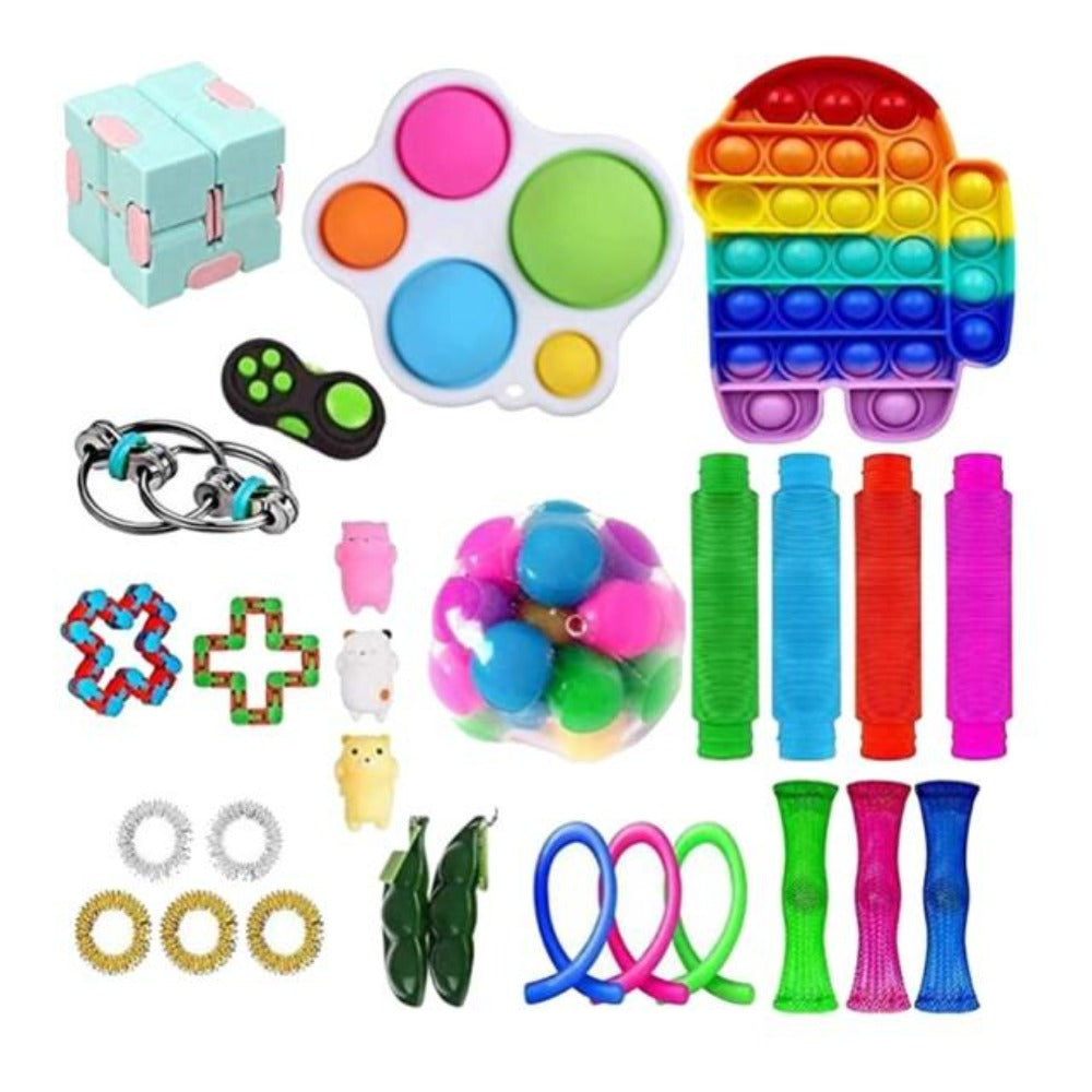 Fidget Toy Push Bubble Mega Variety Pack Pop Sensory Stress Box Snap ...