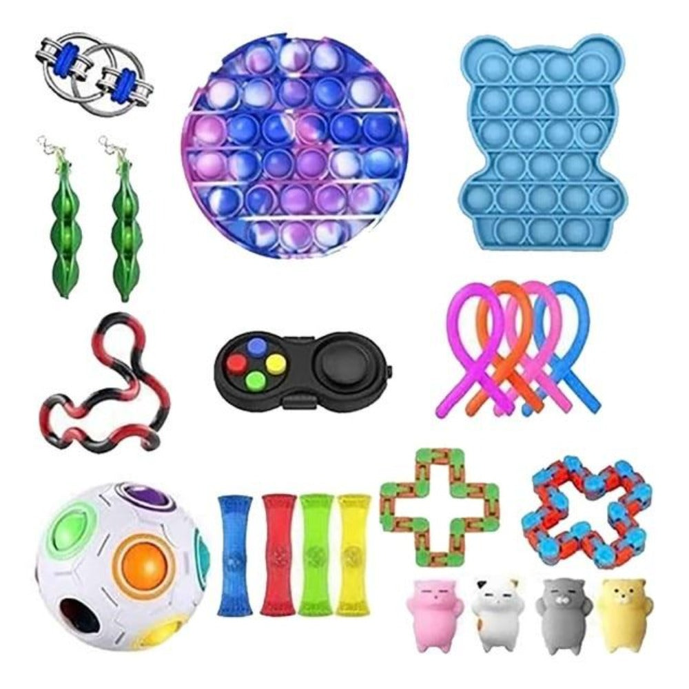 Fidget Toy Push Bubble Mega Variety Pack Pop Sensory Stress Box Snap ...