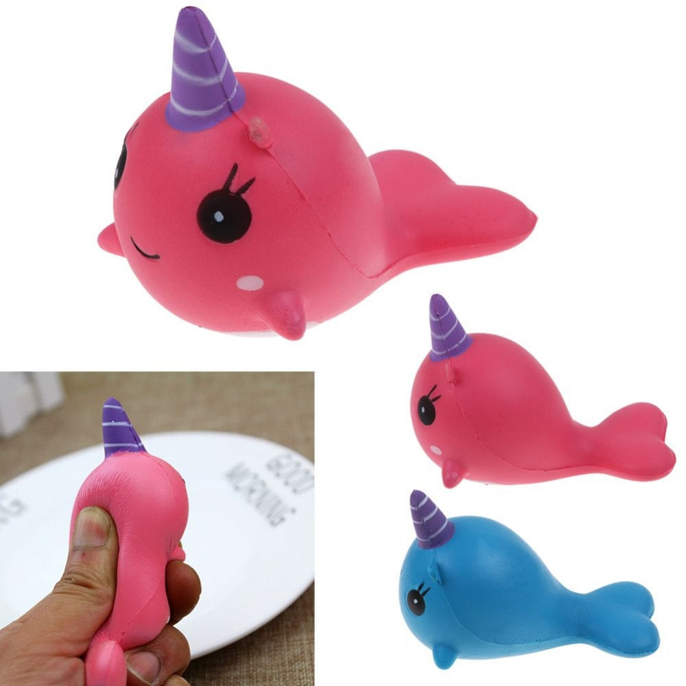 rainbow narwhal squishy