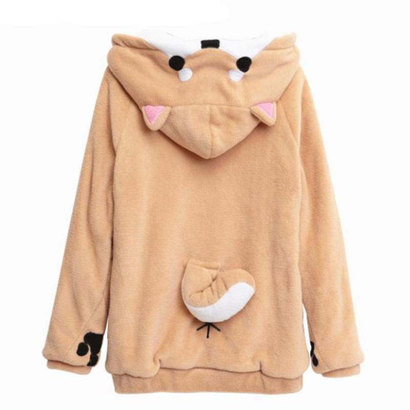 cat hoodie with ears and tail