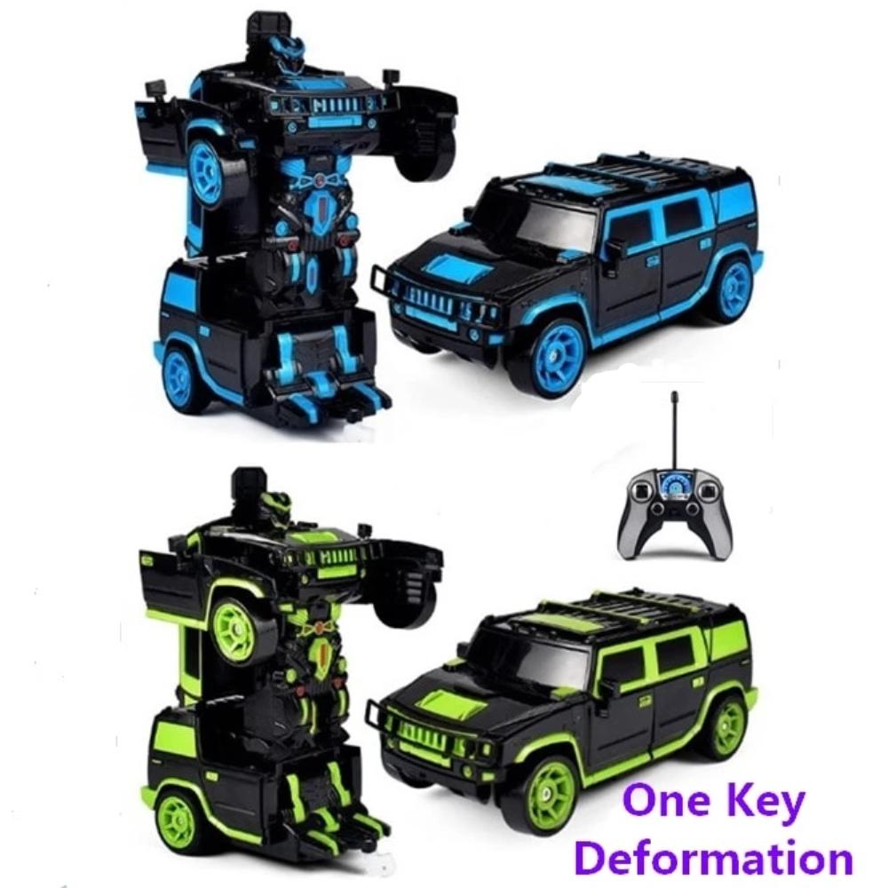 gesture sensing remote control robot one button transformation car toy