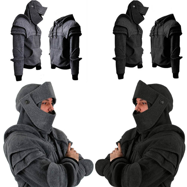 Medieval Knight Hoodie Helmet Halloween Costume Armor Cosplay Skyrim ...