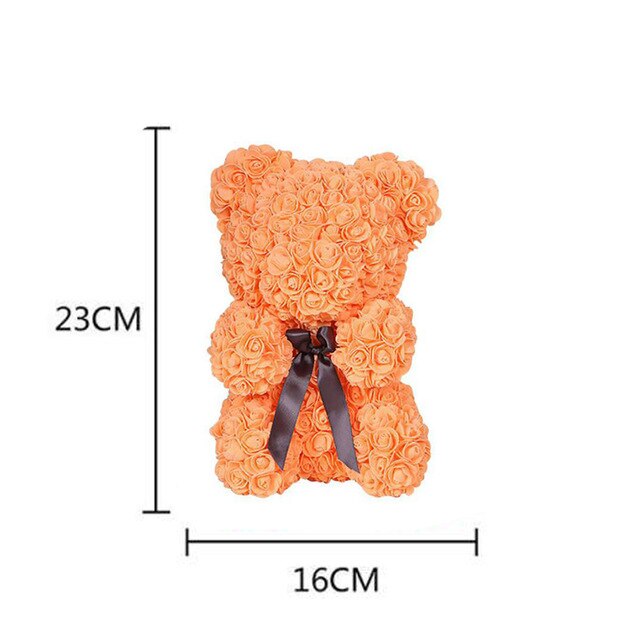 orange rose teddy bear