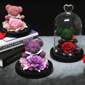 preserved rose bear