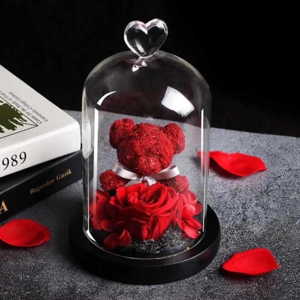 preserved rose bear