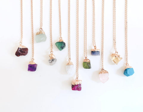 Colorful stone necklaces