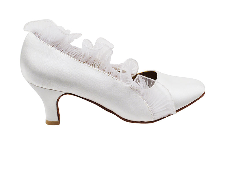 Sera Series Closed Toe White Satin 