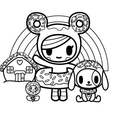 Tokidoki Donutella Pages Coloring Pages