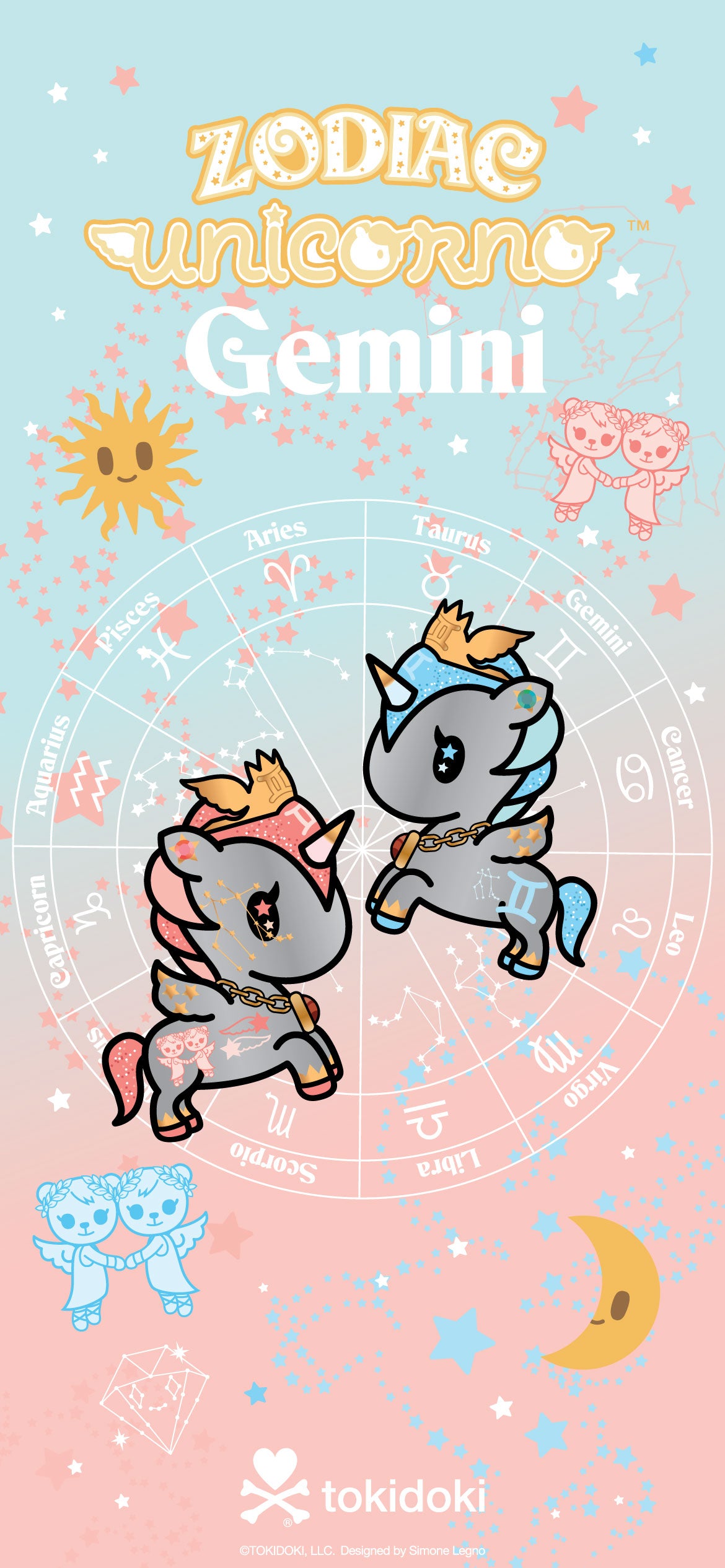 Tokidoki Unicorn Constellation Series Gemini Hand-Do Badge Limited