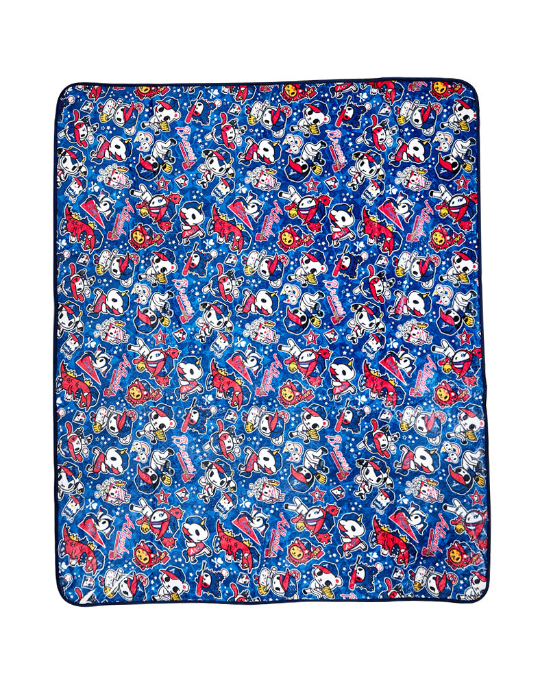 LOS ANGELES DODGERS HELLO KITTY BLANKET