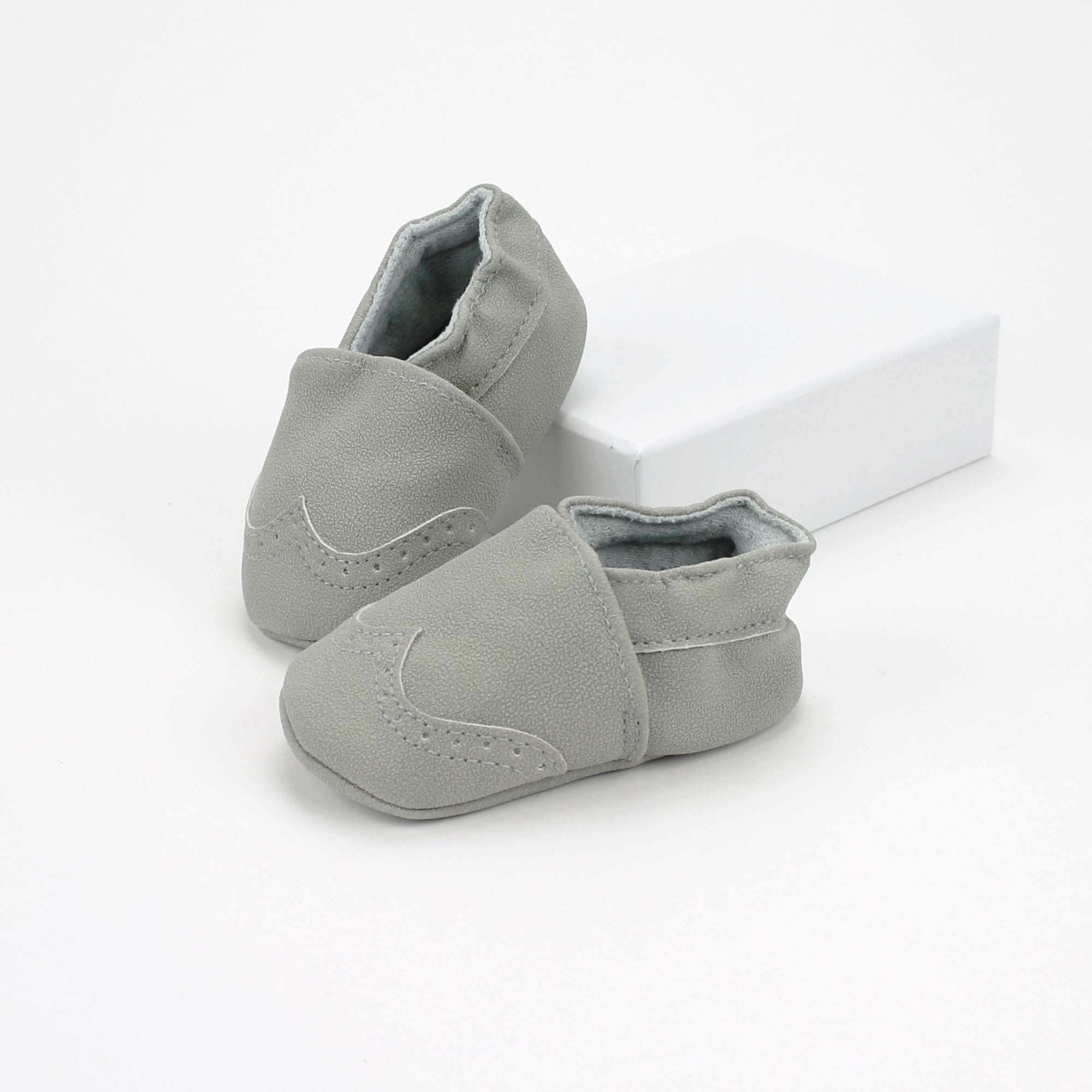 Dove Grey Baby Moccasins - Spoil Me 