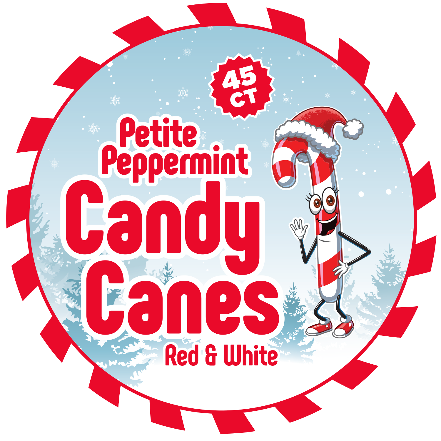 Mini Candy Canes Red and White 45Piece Jar YumJunkie